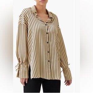 4th and Reckless Rodell Striped Tie Cuff Shirt